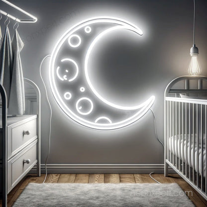 Moon Neon Sign – LED Light For Enchanting Bedroom Wall Decor - NeonXpert