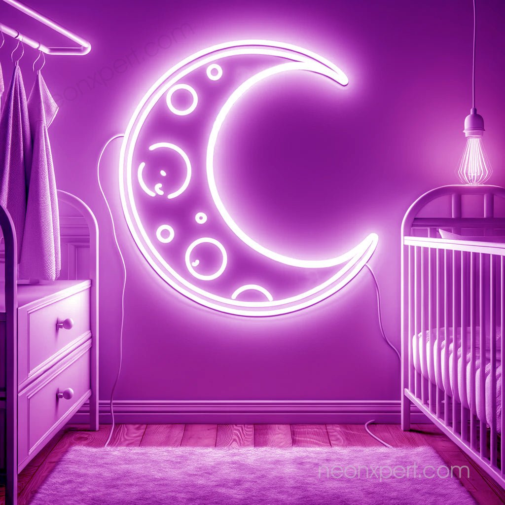 Moon Neon Sign – LED Light For Enchanting Bedroom Wall Decor - NeonXpert