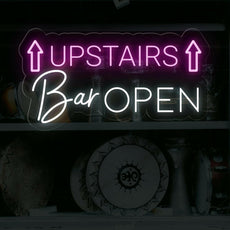 Neon Open Sign for Upstairs Bar - Inviting Illumination - NEONXPERT