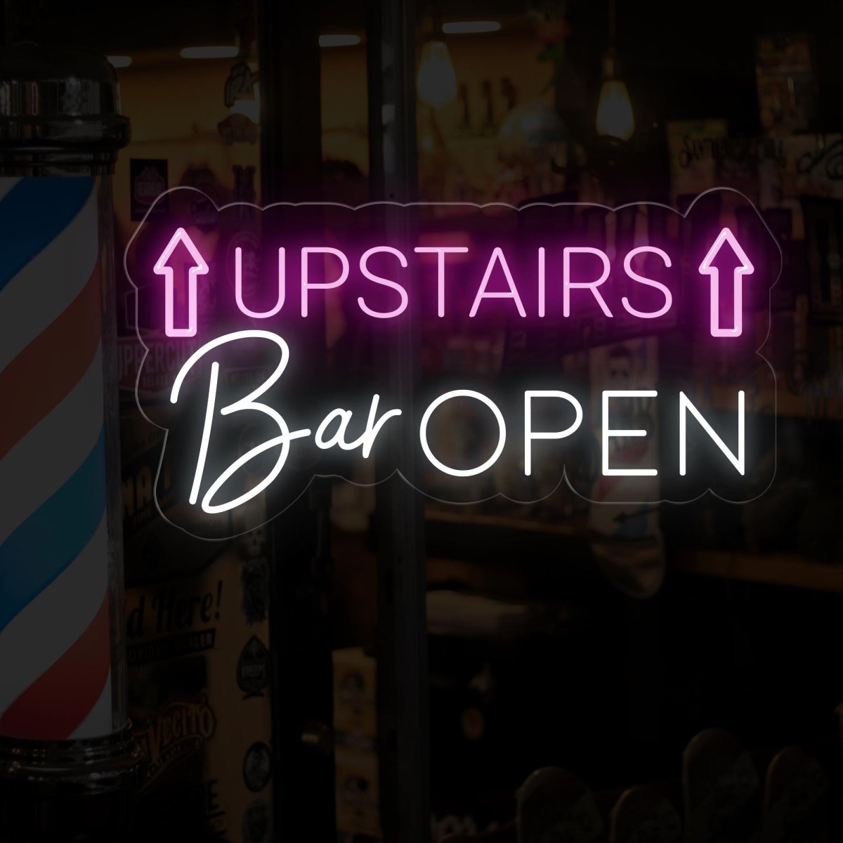 Neon Open Sign for Upstairs Bar - Inviting Illumination - NEONXPERT