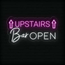 Neon Open Sign for Upstairs Bar - Inviting Illumination - NEONXPERT