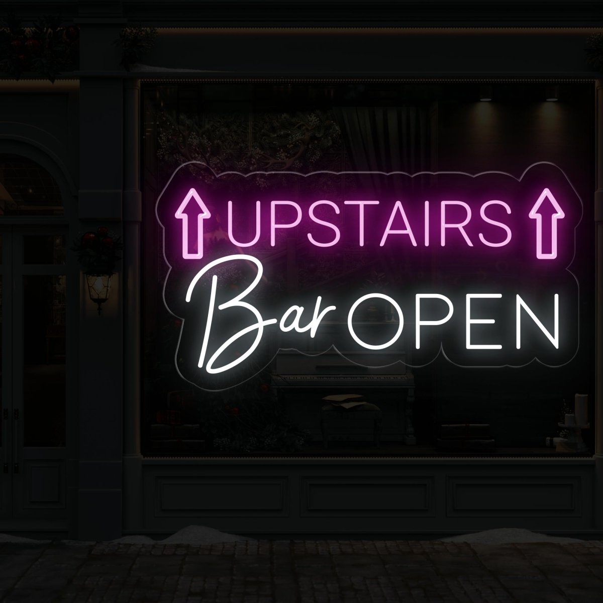 Neon Open Sign for Upstairs Bar - Inviting Illumination - NEONXPERT