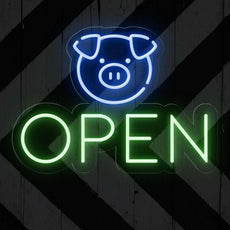 Neon Pig Open Sign Cute LED Light - NEONXPERT