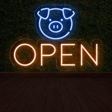 Neon Pig Open Sign Cute LED Light - NEONXPERT