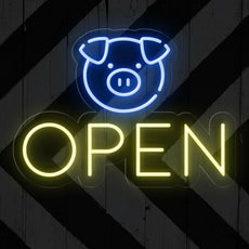 Neon Pig Open Sign Cute LED Light - NEONXPERT