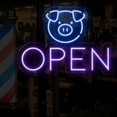 Neon Pig Open Sign Cute LED Light - NEONXPERT