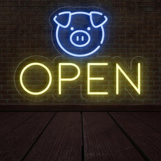 Neon Pig Open Sign Cute LED Light - NEONXPERT