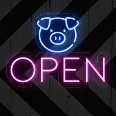 Neon Pig Open Sign Cute LED Light - NEONXPERT