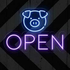 Neon Pig Open Sign Cute LED Light - NEONXPERT