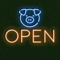 Neon Pig Open Sign Cute LED Light - NEONXPERT