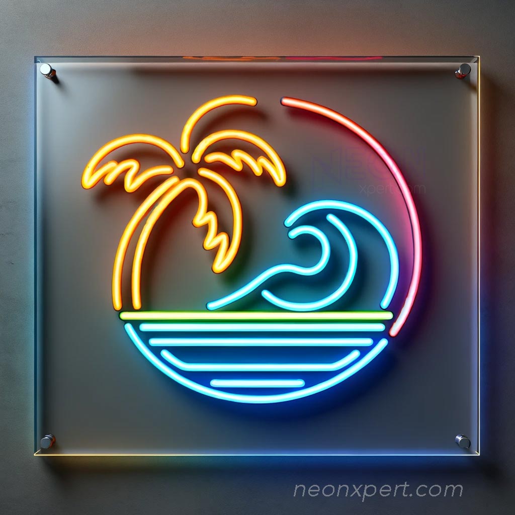 Neon Tropical LED Beach Sign - NeonXpert