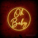 Oh Baby Neon Sign Large - Perfect Baby Shower Backdrop - NeonXpert