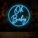 Oh Baby Neon Sign Large - Perfect Baby Shower Backdrop - NeonXpert