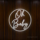 Oh Baby Neon Sign Large - Perfect Baby Shower Backdrop - NeonXpert