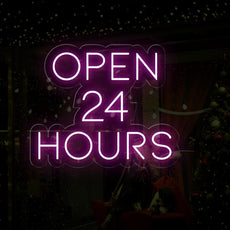 Open 24 Hours LED Neon Sign for Business - NEONXPERT