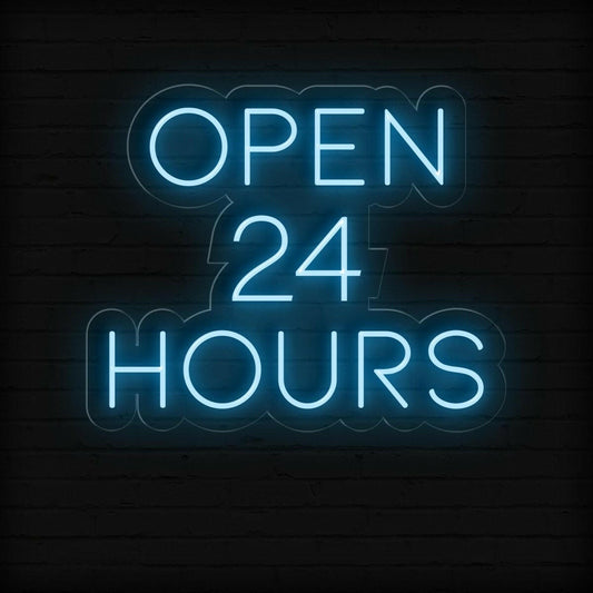 Open 24 Hours LED Neon Sign for Business - NEONXPERT