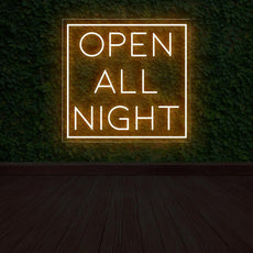 Open All Night Neon Sign | Illuminate Your Business 24/7 - NEONXPERT