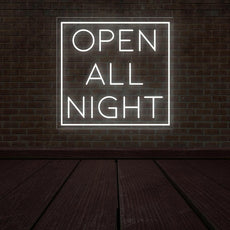 Open All Night Neon Sign | Illuminate Your Business 24/7 - NEONXPERT