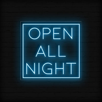 Open All Night Neon Sign | Illuminate Your Business 24/7 - NEONXPERT