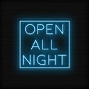 Open All Night Neon Sign | Illuminate Your Business 24/7 - NEONXPERT
