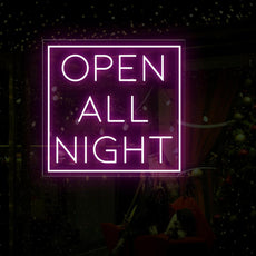 Open All Night Neon Sign | Illuminate Your Business 24/7 - NEONXPERT