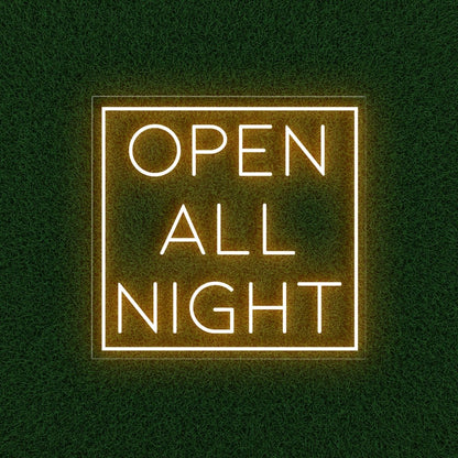 Open All Night Neon Sign | Illuminate Your Business 24/7 - NEONXPERT
