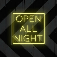 Open All Night Neon Sign | Illuminate Your Business 24/7 - NEONXPERT