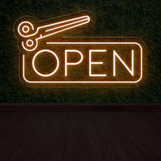 Open and Close Scissor Neon Sign for Salons | Ligh up Salon Business Sign - NEONXPERT