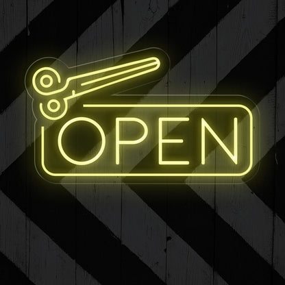 Open and Close Scissor Neon Sign for Salons | Ligh up Salon Business Sign - NEONXPERT