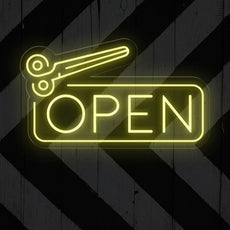 Open and Close Scissor Neon Sign for Salons | Ligh up Salon Business Sign - NEONXPERT