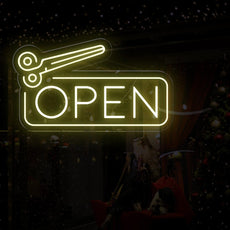 Open and Close Scissor Neon Sign for Salons | Ligh up Salon Business Sign - NEONXPERT