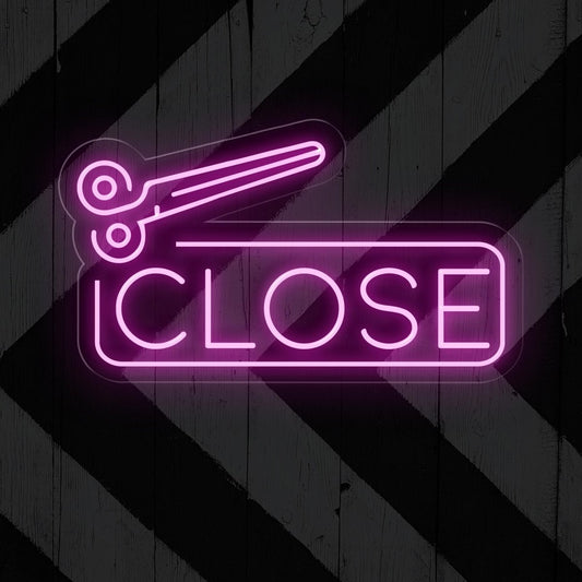 Open and Close Scissor Neon Sign for Salons | Ligh up Salon Business Sign - NEONXPERT