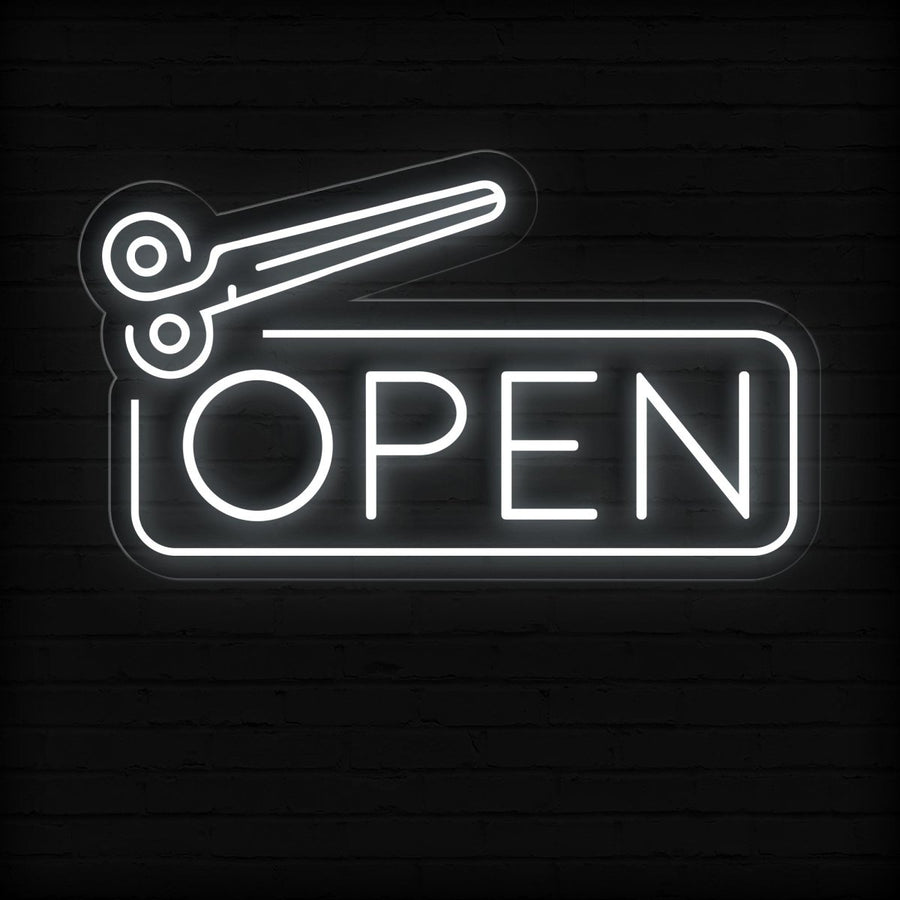Open and Close Scissor Neon Sign for Salons | Ligh up Salon Business ...