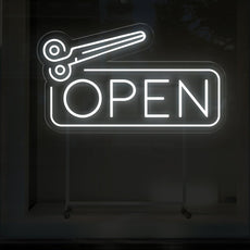 Open and Close Scissor Neon Sign for Salons | Ligh up Salon Business Sign - NEONXPERT