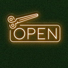 Open and Close Scissor Neon Sign for Salons | Ligh up Salon Business Sign - NEONXPERT