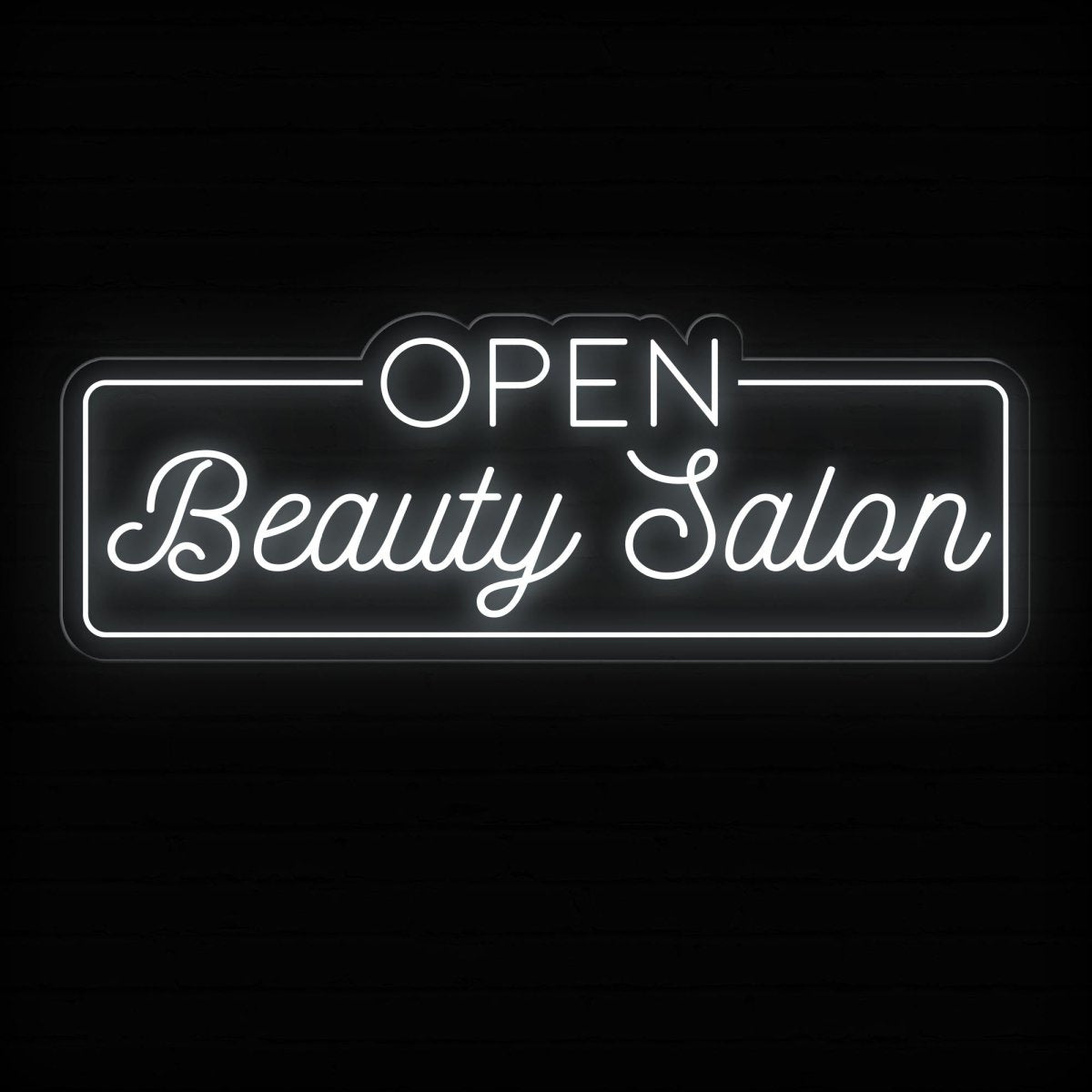 Open Beauty Salon Neon Sign - LED Light for Stylish Business Entrance - NEONXPERT