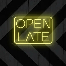 Open Late Neon Sign | LED Light Up Sign For Business - NEONXPERT