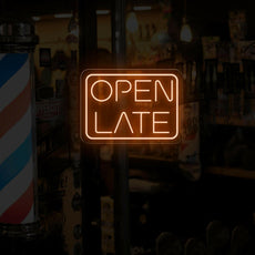 Open Late Neon Sign | LED Light Up Sign For Business - NEONXPERT