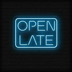 Open Late Neon Sign | LED Light Up Sign For Business - NEONXPERT