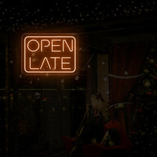 Open Late Neon Sign | LED Light Up Sign For Business - NEONXPERT