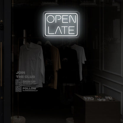 Open Late Neon Sign | LED Light Up Sign For Business - NEONXPERT