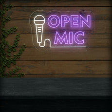 Open Mic neon sign | Perfect LED Light Decor - NEONXPERT