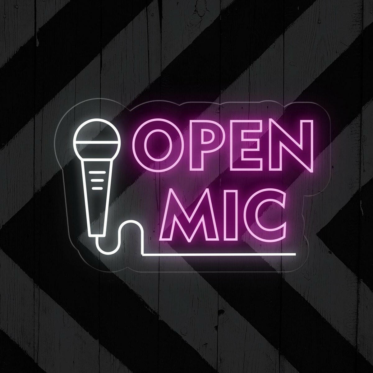 Open Mic neon sign | Perfect LED Light Decor – NeonXpert