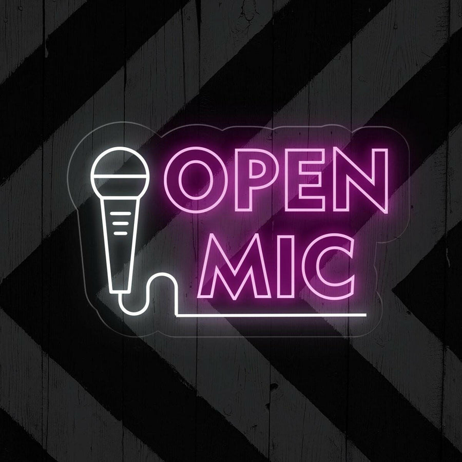 Open Mic neon sign | Perfect LED Light Decor - NEONXPERT