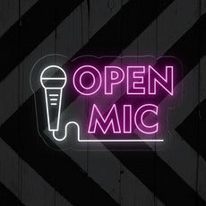 Open Mic neon sign | Perfect LED Light Decor - NEONXPERT