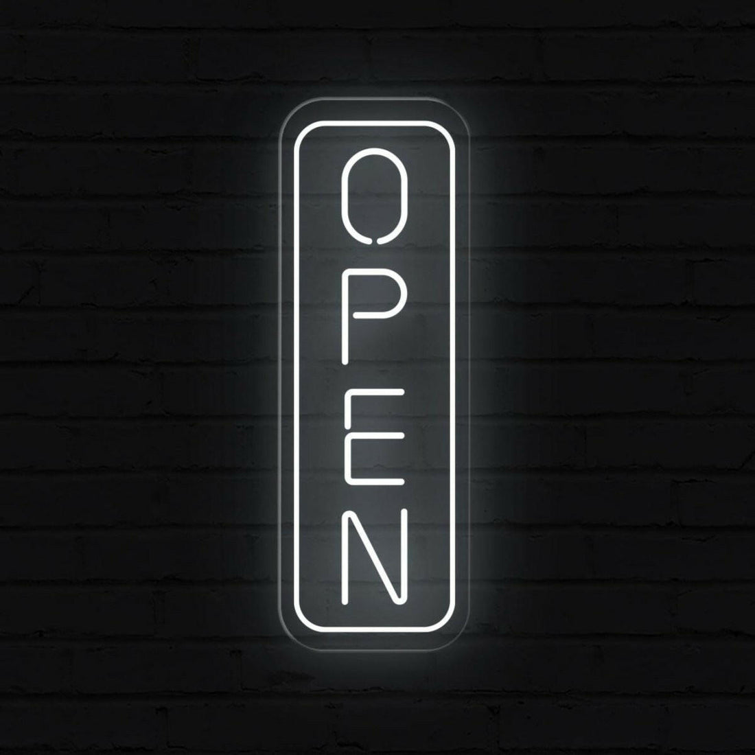 Open Vertical LED Neon Sign | Large Light Up Sign - NeonXpert
