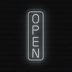 Open Vertical LED Neon Sign | Large Outdoor Light Up Sign - NEONXPERT