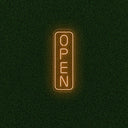 Open Vertical LED Neon Sign | Large Outdoor Light Up Sign - NEONXPERT