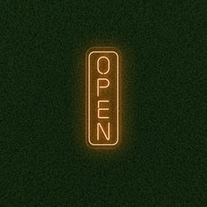 Open Vertical LED Neon Sign | Large Outdoor Light Up Sign - NEONXPERT