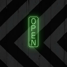 Open Vertical LED Neon Sign | Large Outdoor Light Up Sign - NEONXPERT